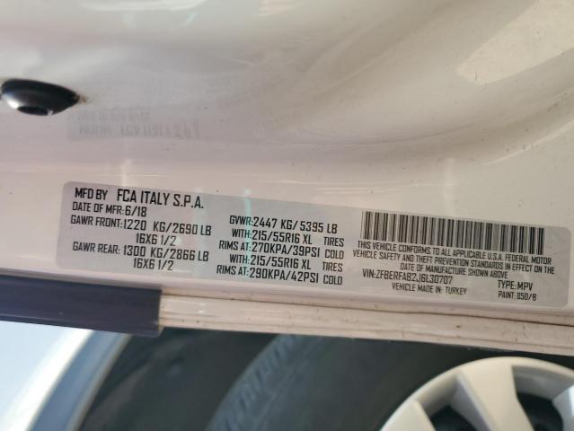 ZFBERFAB2J6L30707 - 2018 RAM PROMASTER WHITE photo 13