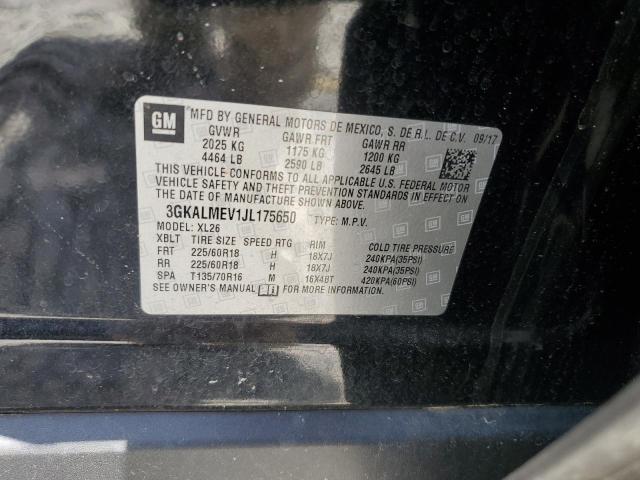 3GKALMEV1JL175650 - 2018 GMC TERRAIN SLE შავი ფოტო 13