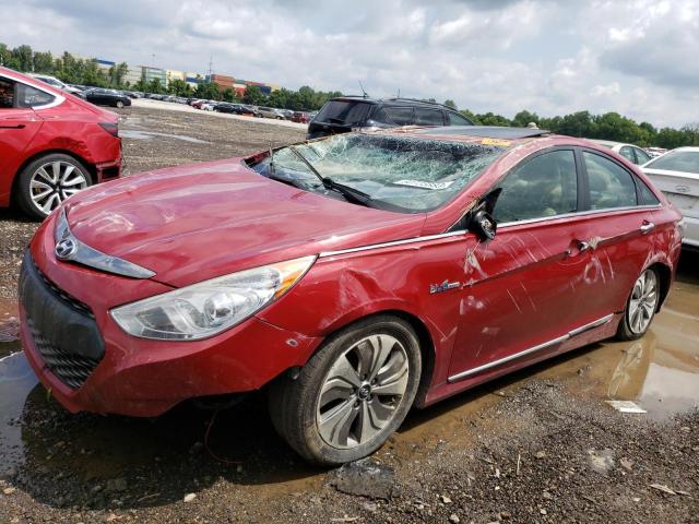 KMHEC4A48DA083341 - 2013 HYUNDAI SONATA HYBRID RED photo 1