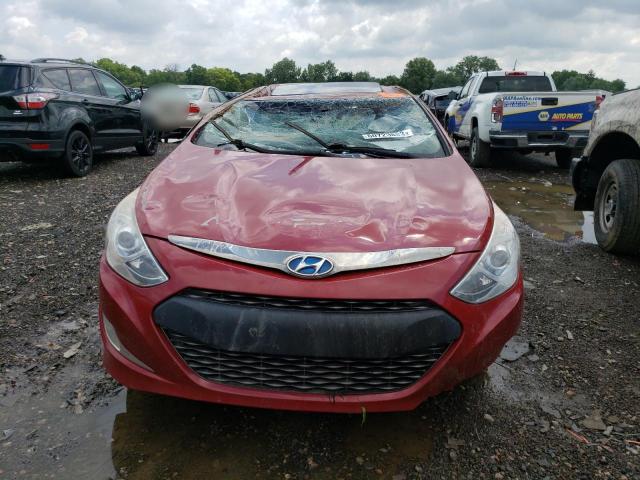 KMHEC4A48DA083341 - 2013 HYUNDAI SONATA HYBRID RED photo 5