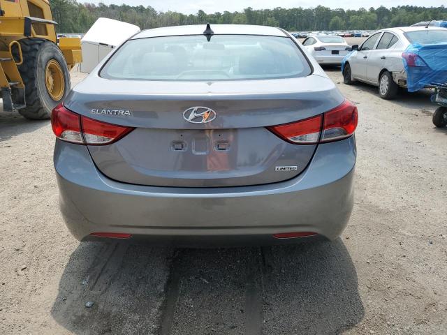 KMHDH4AE2DU709972 - 2013 HYUNDAI ELANTRA GLS GRAY photo 6