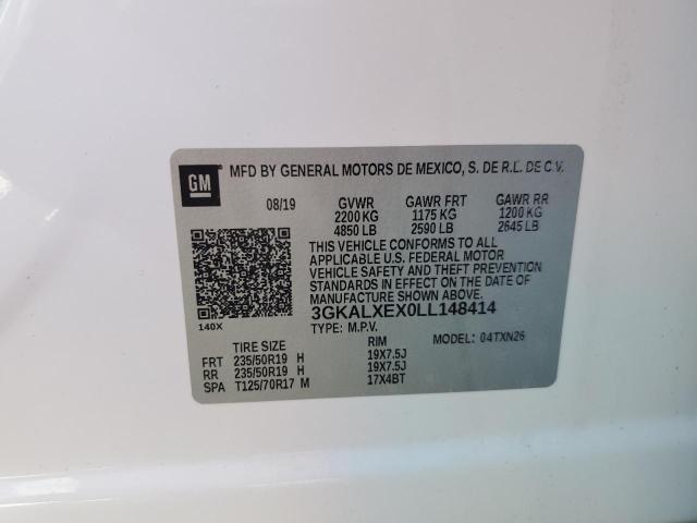 3GKALXEX0LL148414 - 2020 GMC TERRAIN DENALI WHITE photo 14