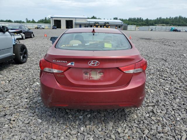 5NPDH4AE6DH393491 - 2013 HYUNDAI ELANTRA GLS RED photo 6