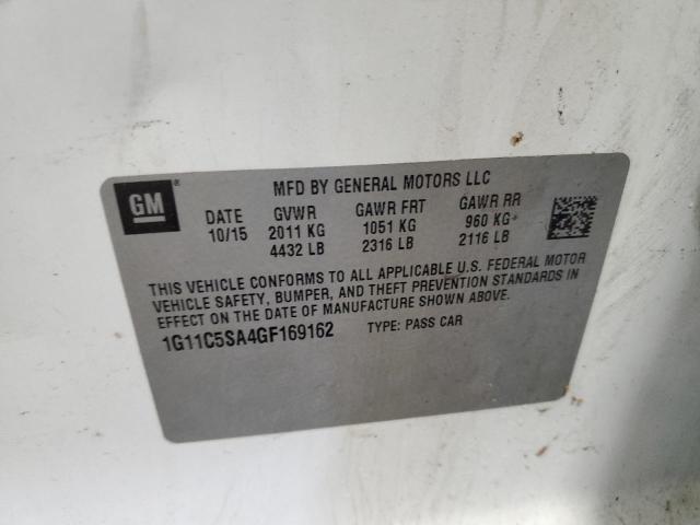 1G11C5SA4GF169162 - 2016 CHEVROLET MALIBU LIM LT 白色 照片 12