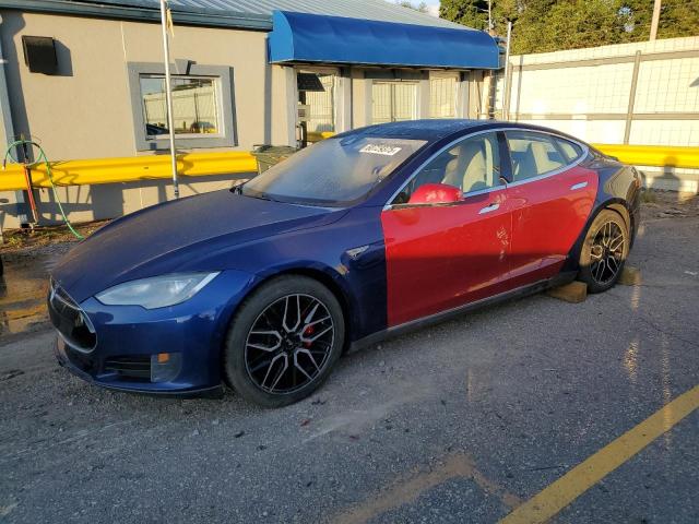 5YJSA1E45FF112083 - 2015 TESLA MODEL S 蓝色 照片 1