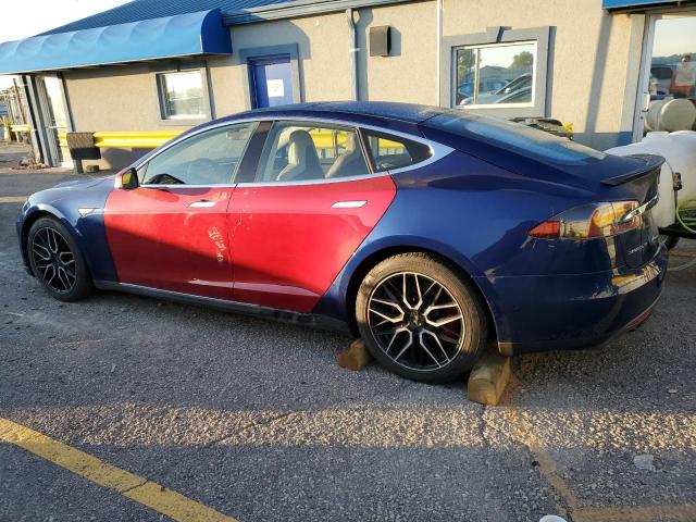 5YJSA1E45FF112083 - 2015 TESLA MODEL S 蓝色 照片 2
