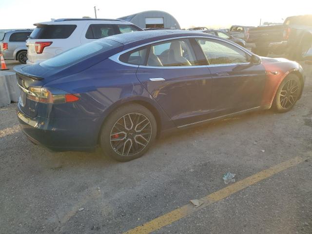 5YJSA1E45FF112083 - 2015 TESLA MODEL S 蓝色 照片 3