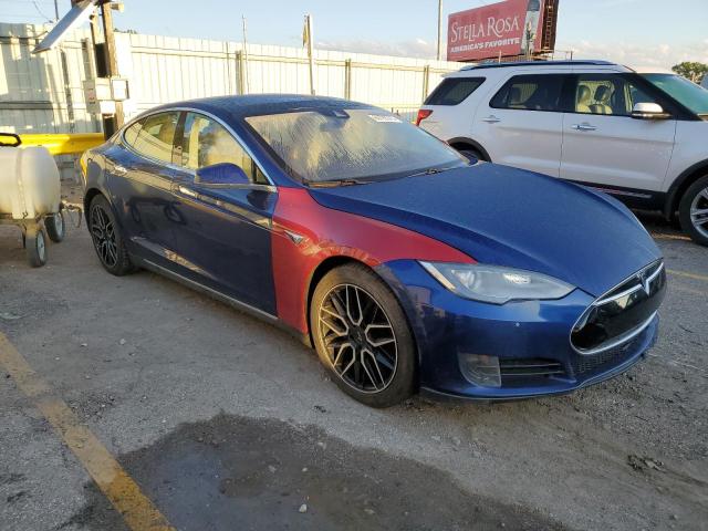 5YJSA1E45FF112083 - 2015 TESLA MODEL S 蓝色 照片 4
