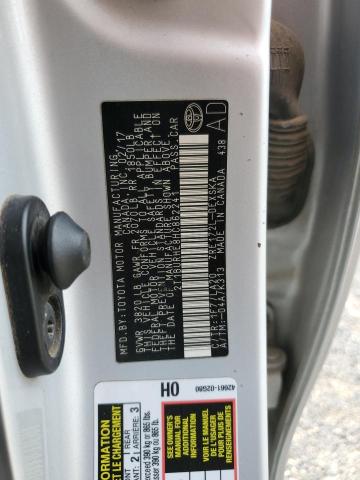 2T1BURHE8HC862241 - 2017 TOYOTA COROLLA L SILVER photo 12