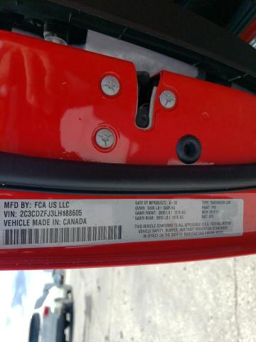 2C3CDZFJ3LH188605 - 2020 DODGE CHALLENGER R/T SCAT PACK RED photo 13