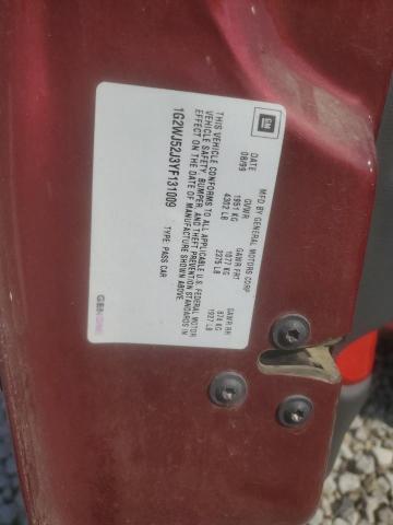 1G2WJ52J3YF131009 - 2000 PONTIAC GRAND PRIX SE ბურგუნდია ფოტო 13