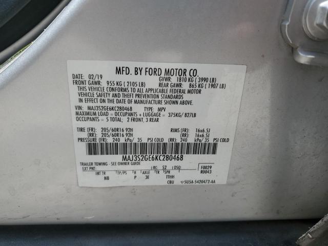 MAJ3S2GE6KC280468 - 2019 FORD ECOSPORT SE 银色 照片 13