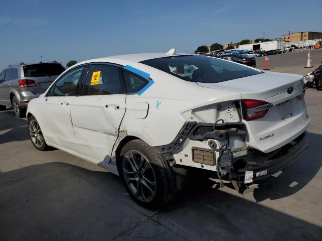 3FA6P0CD6KR182395 - 2019 FORD FUSION SEL WHITE photo 2