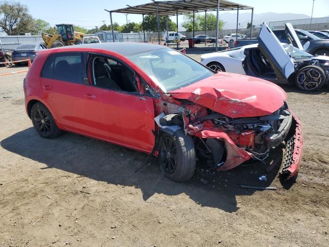 3VW117AUXHM031144 - 2017 VOLKSWAGEN GOLF S RED photo 4