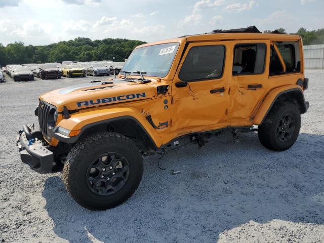 1C4JJXR61MW674470 - 2021 JEEP WRANGLER RUBICON 4XE YELLOW photo 1