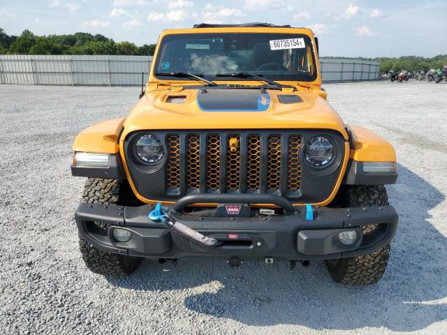 1C4JJXR61MW674470 - 2021 JEEP WRANGLER RUBICON 4XE YELLOW photo 5