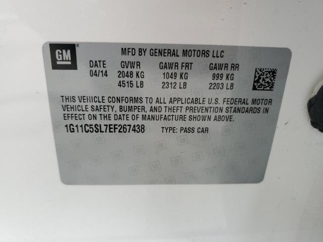 1G11C5SL7EF267438 - 2014 CHEVROLET MALIBU 1LT 白色 照片 12