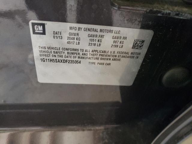 1G11H5SAXDF235064 - 2013 CHEVROLET MALIBU LTZ გრაფიტი ფოტო 12