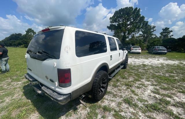 1FMNU42F41EB38353 - 2001 FORD EXCURSION LIMITED WHITE photo 4