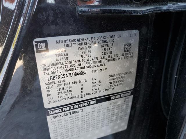 LRBFXCSA7LD048037 - 2020 BUICK ENVISION ESSENCE Սև լուսանկար 13