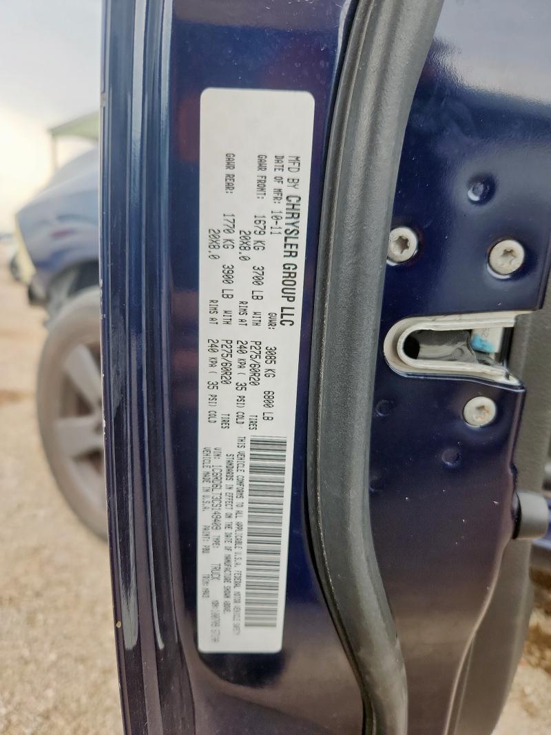 1C6RD6LT3CS149409 - 2012 DODGE RAM 1500 SLT Mavi foto 12