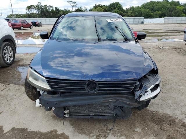 3VW2K7AJ9EM303900 - 2014 VOLKSWAGEN JETTA BASE 蓝色 照片 5