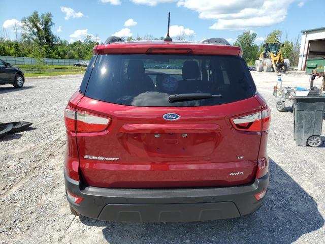 MAJ6S3GL6KC283758 - 2019 FORD ECOSPORT SE Rojo foto 6