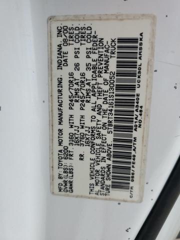 5TBRT34161S130052 - 2001 TOYOTA TUNDRA ACCESS CAB 白色 照片 13