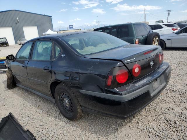 2G1WF55K349297351 - 2004 CHEVROLET IMPALA BLACK photo 2