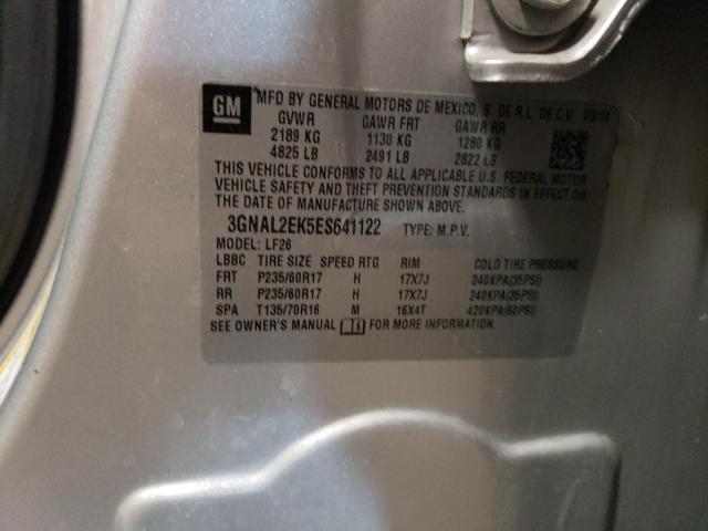 3GNAL2EK5ES641122 - 2014 CHEVROLET CAPTIVA LS 灰色 照片 12