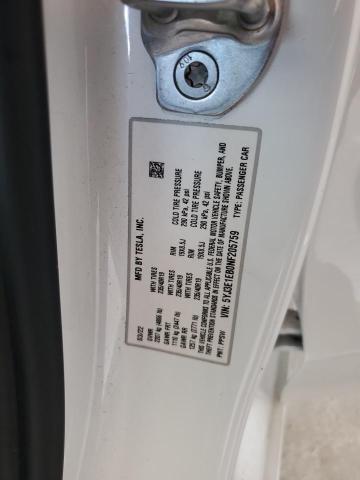 5YJ3E1EB0NF205759 - 2022 TESLA MODEL 3 WHITE photo 13