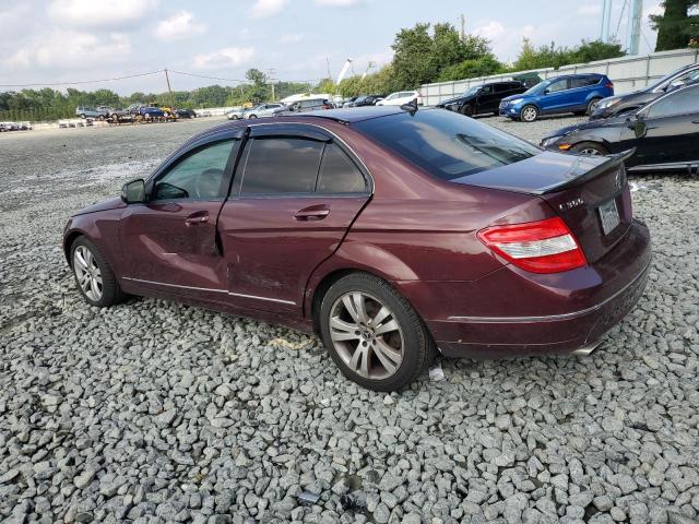 WDDGF81X49R076908 - 2009 MERCEDES-BENZ C300 300 4MATIC BURGUNDY photo 2