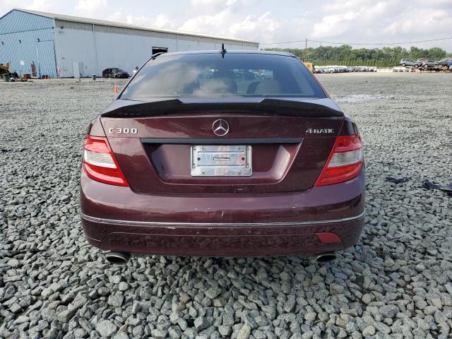 WDDGF81X49R076908 - 2009 MERCEDES-BENZ C300 300 4MATIC BURGUNDY photo 6