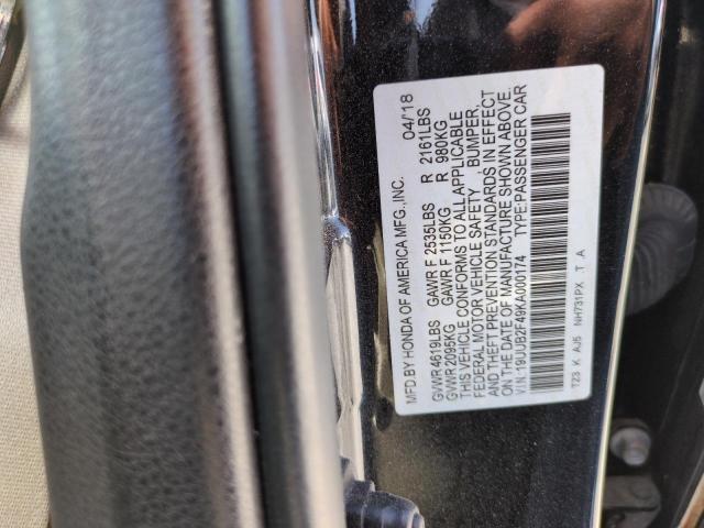 19UUB2F49KA000174 - 2019 ACURA TLX TECHNOLOGY 黑色 照片 13