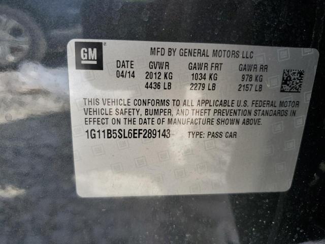 1G11B5SL6EF289143 - 2014 CHEVROLET MALIBU LS GRAY photo 12