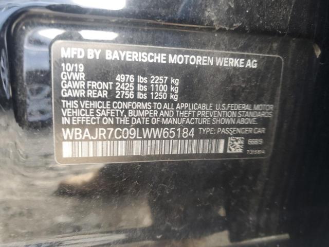WBAJR7C09LWW65184 - 2020 BMW 530 XI 黑色 照片 12