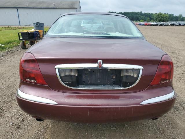 1LNHM97V41Y682375 - 2001 LINCOLN CONTINENTA MAROON photo 6