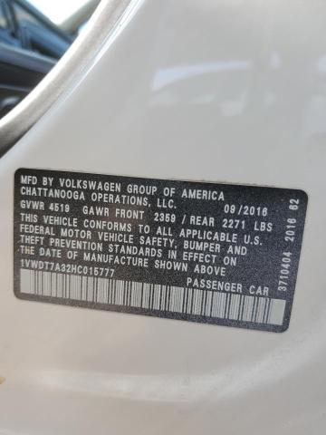 1VWDT7A32HC015777 - 2017 VOLKSWAGEN PASSAT R-LINE Qara foto 12