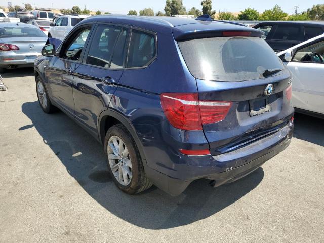 5UXWX9C35H0W80360 - 2017 BMW X3 XDRIVE28I BLUE photo 2