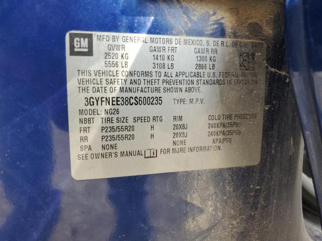3GYFNEE38CS600235 - 2012 CADILLAC SRX PERFORMANCE COLLECTION ლურჯი ფოტო 13