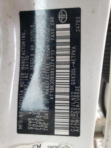 4T1BK3DB9BU374713 - 2011 TOYOTA AVALON BASE Ağ foto 12