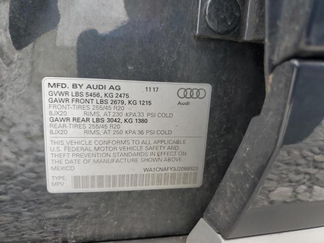 WA1CNAFY3J2089323 - 2018 AUDI Q5 PRESTIGE GRAY photo 14