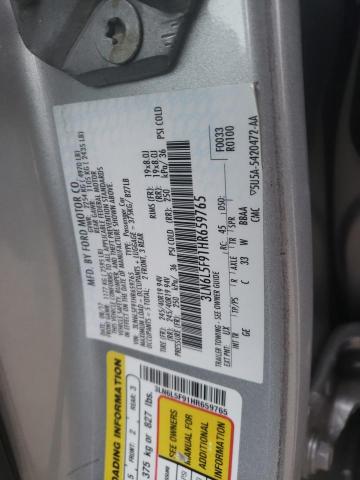 3LN6L5F91HR659765 - 2017 LINCOLN MKZ RESERVE ვერცხლისფერი ფოტო 12