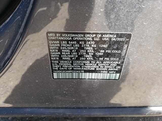 1V2DC2CA6PC224275 - 2023 VOLKSWAGEN ATLAS CROS SE Gri fotoğraf 13