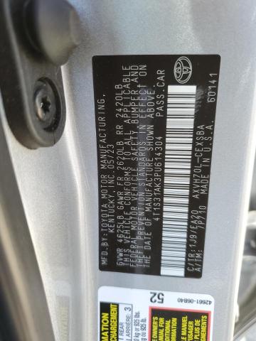 4T1S31AK3PU614304 - 2023 TOYOTA CAMRY SE NIGHT SHADE SILVER photo 12