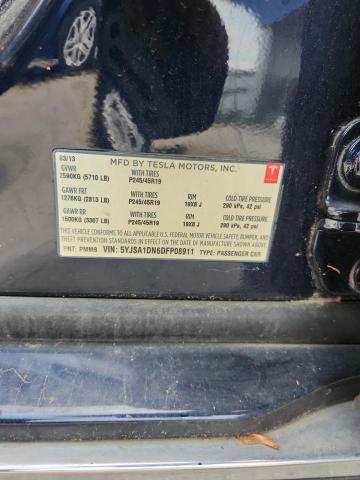 5YJSA1DN6DFP08911 - 2013 TESLA MODEL S BLACK photo 12