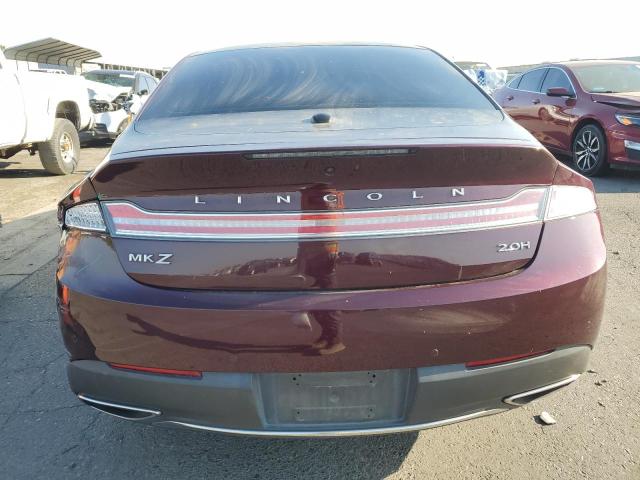 3LN6L5MU7JR610129 - 2018 LINCOLN MKZ HYBRID RESERVE BURGUNDY photo 6