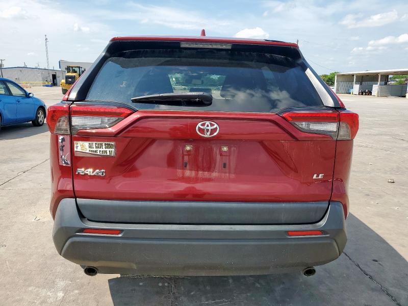 JTMH1RFV1KD007252 - 2019 TOYOTA RAV4 LE BURGUNDY photo 6