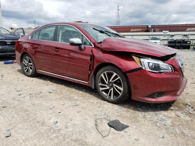 4S3BNAR69H3005389 - 2017 SUBARU LEGACY SPORT RED photo 4