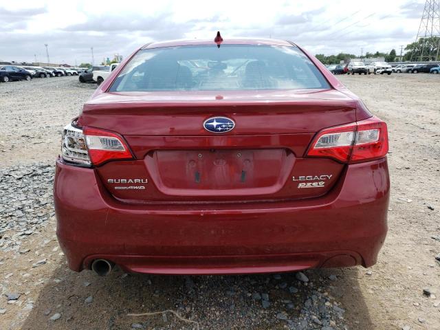 4S3BNAR69H3005389 - 2017 SUBARU LEGACY SPORT RED photo 6